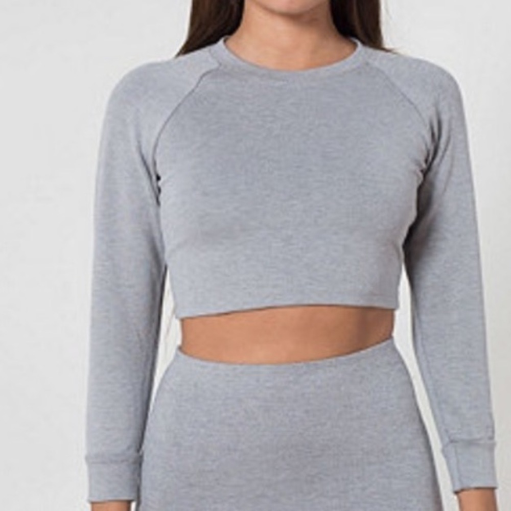 American Apparel Aponte Grey Cropped Top